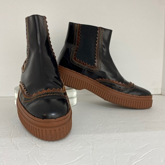 Tod's Gomma Pes 39A Tronch Platform Chelsea Boot Size 9.5